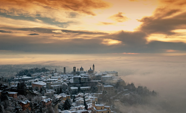Bergamo sotto la neve
